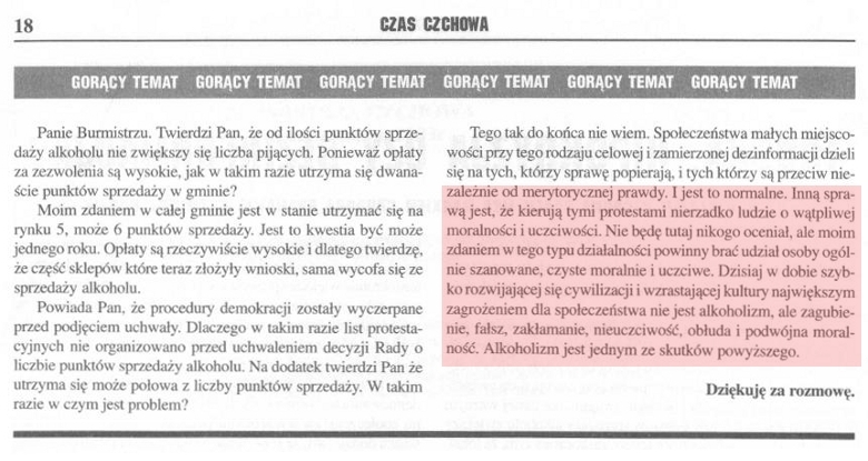 artyku czas czchowa